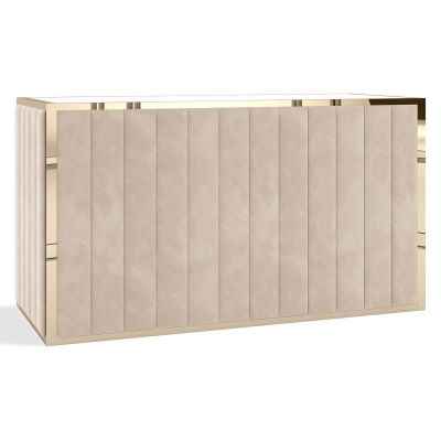 Image two of Milo Bar, Silver Frame, Velvet Light Pewter
